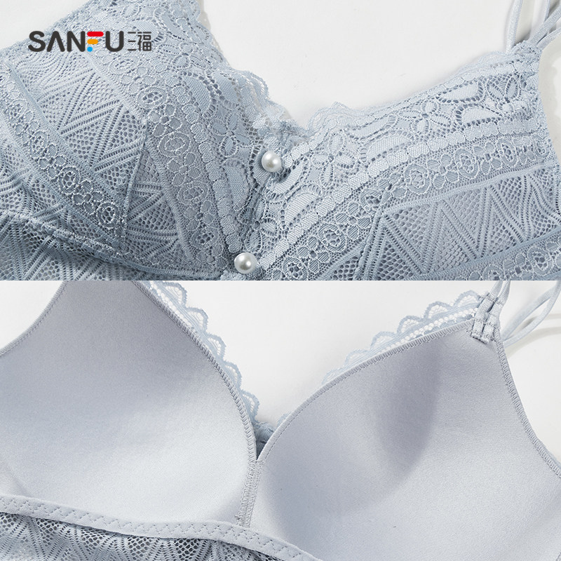 三福2022新款春季固定杯格纹裹胸 三福服饰吊带/背心/T恤