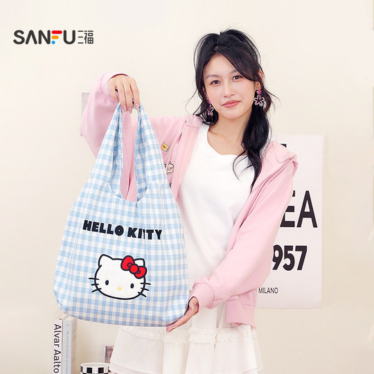 三福hellokitty包三丽鸥手提袋时尚可爱帆布包2025新款包包841500