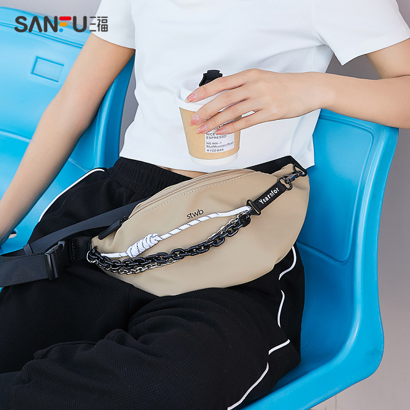 三福腰包2022春季几何空间系列女包 三福服饰女士包袋