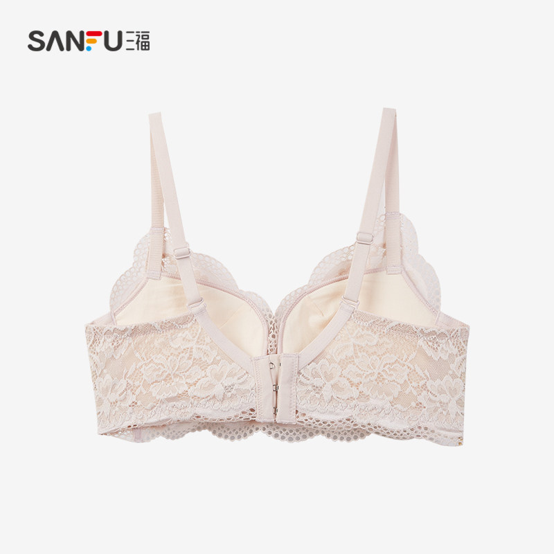 三福2022新款夏季小胸聚拢蕾丝文胸 三福服饰文胸