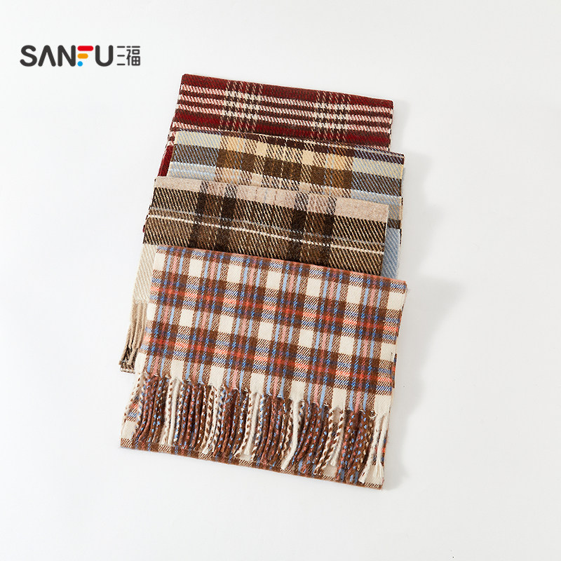 三福复古格长巾围巾 时尚氛围服饰配件造型配饰保暖围脖850638,淘宝优惠券,粉丝福利购,淘宝优惠卷