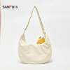 Sanfu shoulder bag summer urban sports Korean casual style crescent bag large capacity cloth soft women's bag 524580