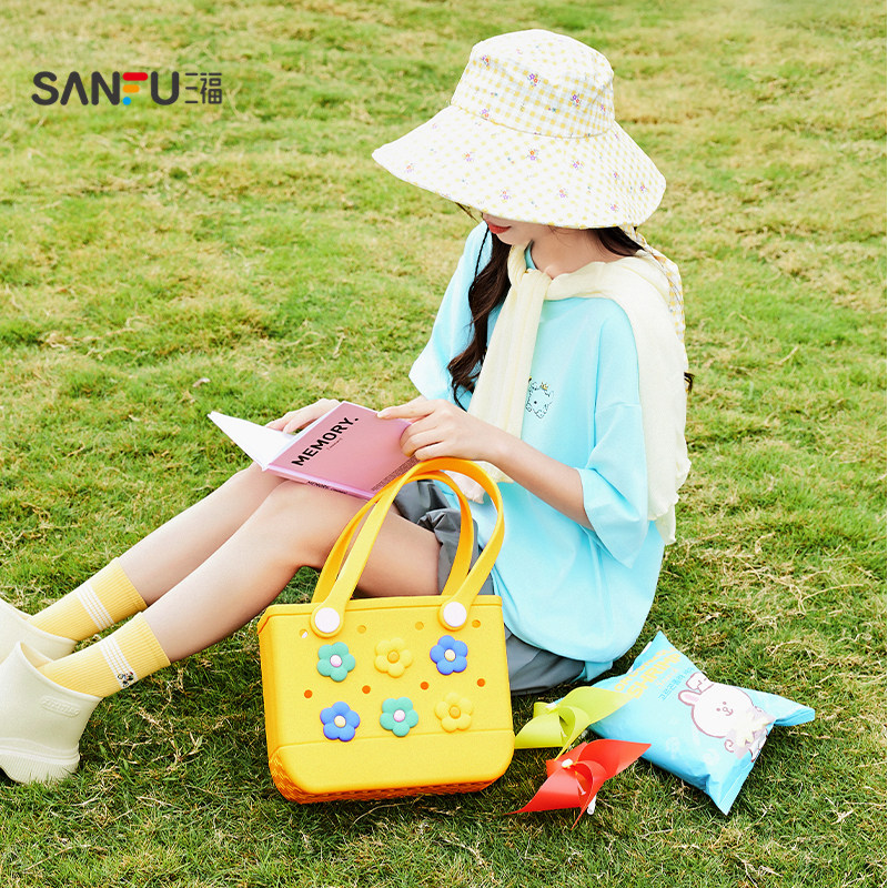 三福洞洞包包手提包游泳包沙滩户外露营包收纳包糖果色镂空收纳篮,淘宝优惠券,粉丝福利购,淘宝优惠卷