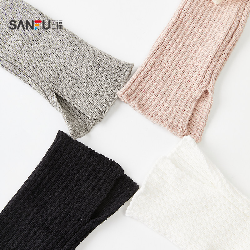 三福 女袜套单双装 甜系俏皮绑带装饰精梳棉腿套女袜袜子846439,淘宝优惠券,粉丝福利购,淘宝优惠卷