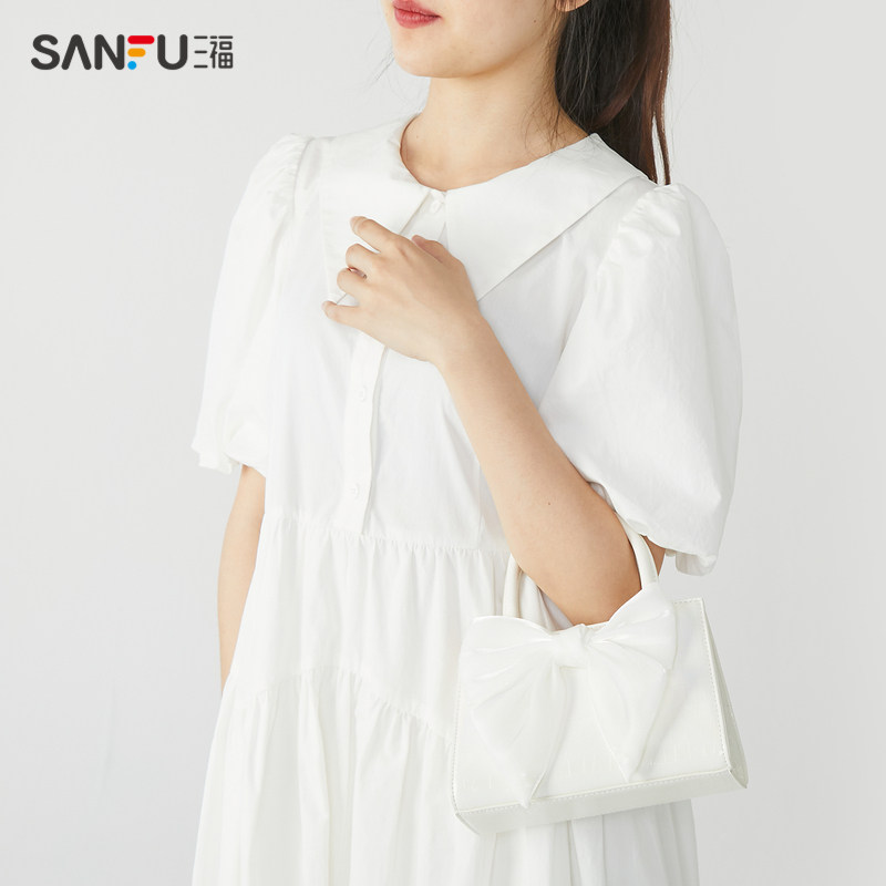 三福手提包2022夏季甜心少女包包 三福服饰女士包袋
