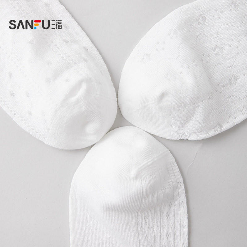 三福女短筒袜单双装 清新甜美提花柔软透气女袜袜子844292,淘宝优惠券,粉丝福利购,淘宝优惠卷