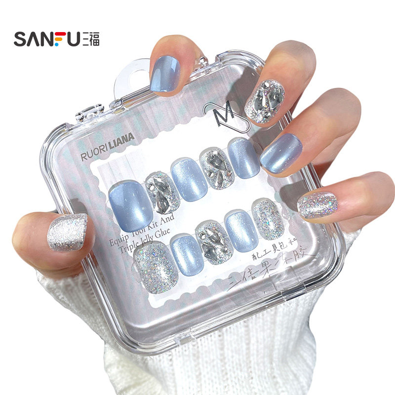 洛丽莲娜短方圆简约手工穿戴甲甲贴 843555,淘宝优惠券,粉丝福利购,淘宝优惠卷