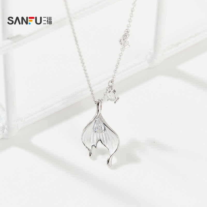 三福925银涂漆花园短项链单条 优雅气质首饰配饰链条,淘宝优惠券,粉丝福利购,淘宝优惠卷