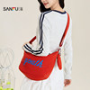 Sanfu shoulder bag autumn urban sports Korean nylon bag contrasting color sub-mother dumpling bag women's bag 528709