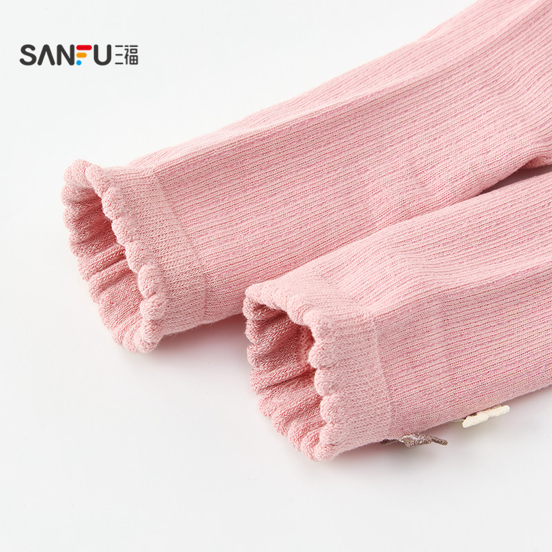 三福 女短筒袜单双装 甜美棉布蝴蝶结柔软精梳棉女袜袜子507543,淘宝优惠券,粉丝福利购,淘宝优惠卷