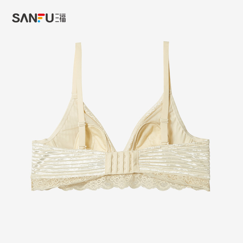 三福法式三角杯女纯欲性感丝绒文胸 三福服饰文胸