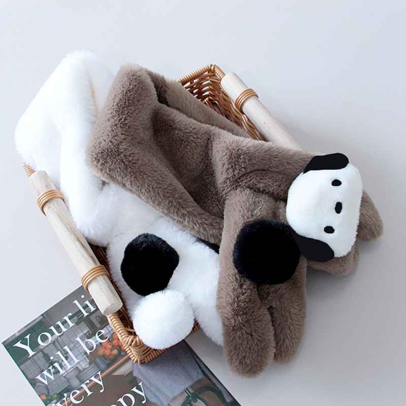 儿童冬季可爱卡通毛绒围巾男女宝宝加厚保暖韩版防风防寒学生围脖,淘宝优惠券,粉丝福利购,淘宝优惠卷