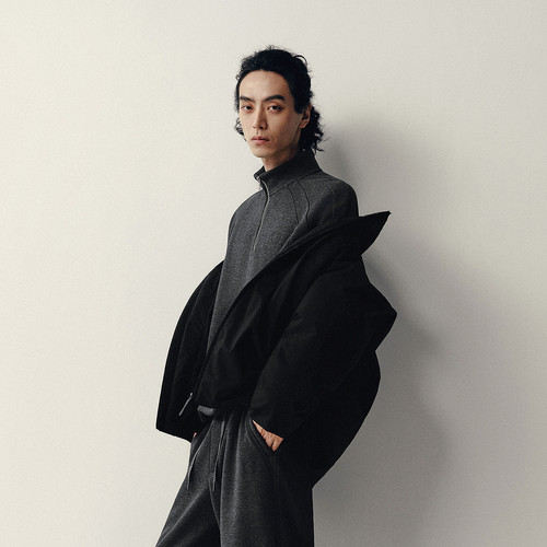 商场同款|森马 x Marcus联名款卫衣男冬仿呢质感2025新款情侣上衣 - 图0