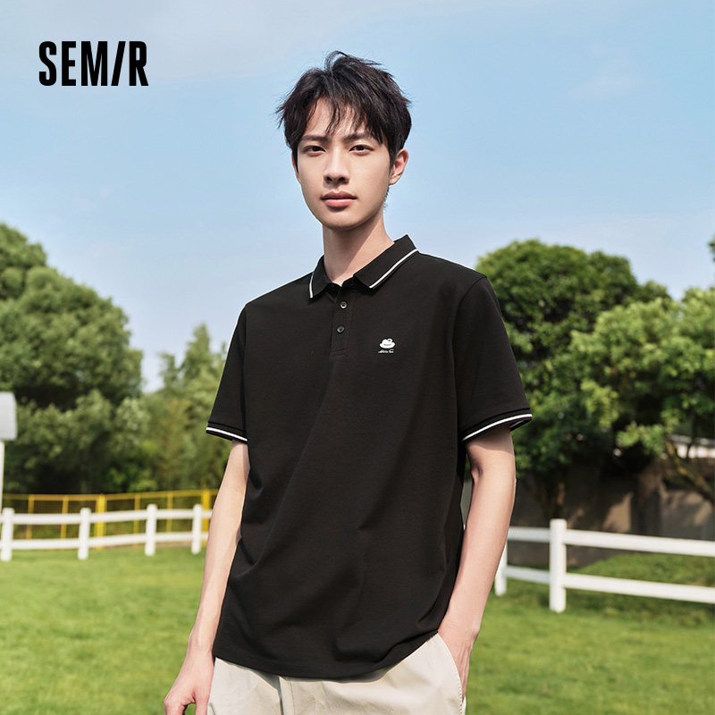 森马POLO衫男商务2024夏新款日常通勤T恤凉感抗菌父亲节爸爸短袖