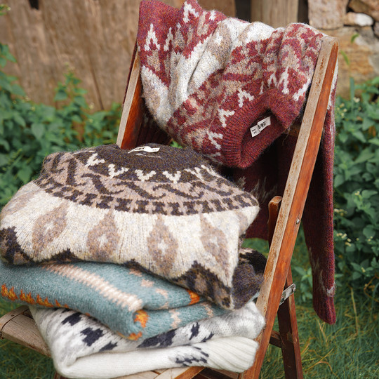 王安宇同款森马毛衫男费尔岛提花针织衫25冬季情侣复古毛衣幻彩纱