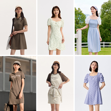 森马复古修身连衣裙合集