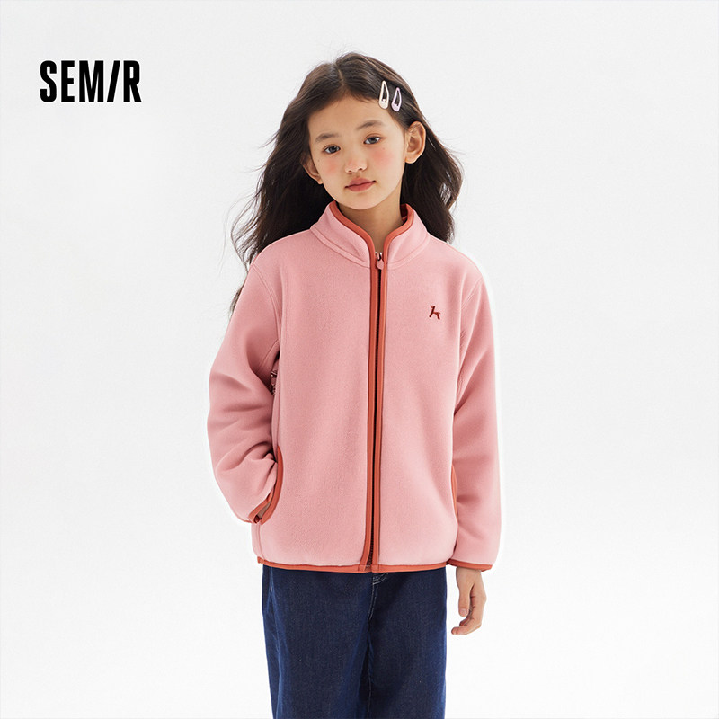 童装2丨森马儿童童装外套秋装摇粒绒夹克马甲纯棉打底印花长袖-TK