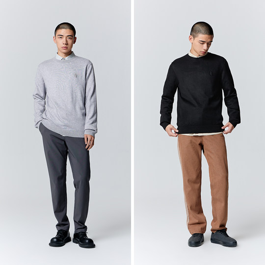 Однотонная рубашка Semir с вязаным свитером для мужчин