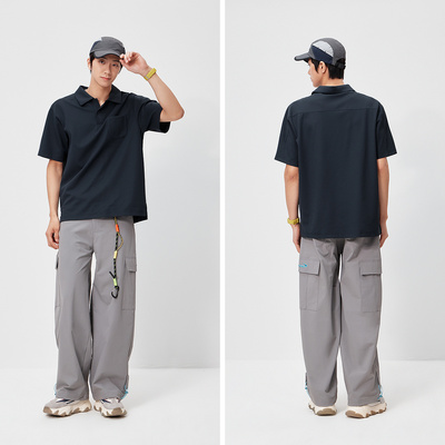 森马小宽松翻领凉感户外POLO衫男