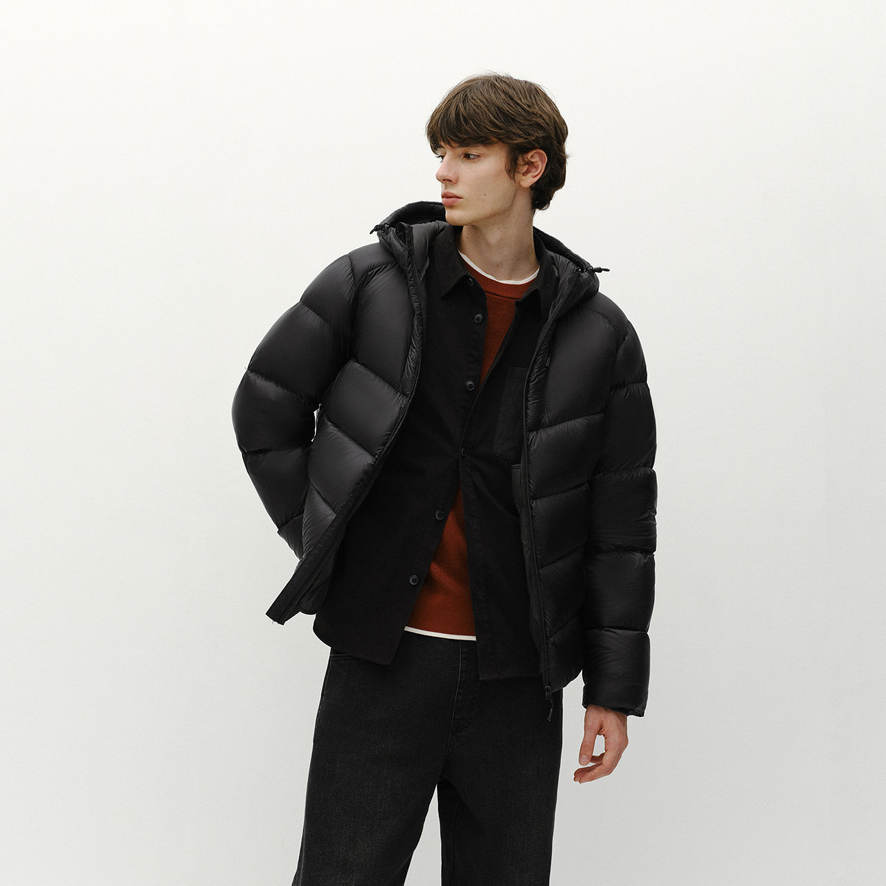 [鹅绒]商场同款森马XCNSPACE航天合作系列羽绒服男冬发热2025新款