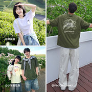 森马户外印花情侣纯棉短袖T恤男