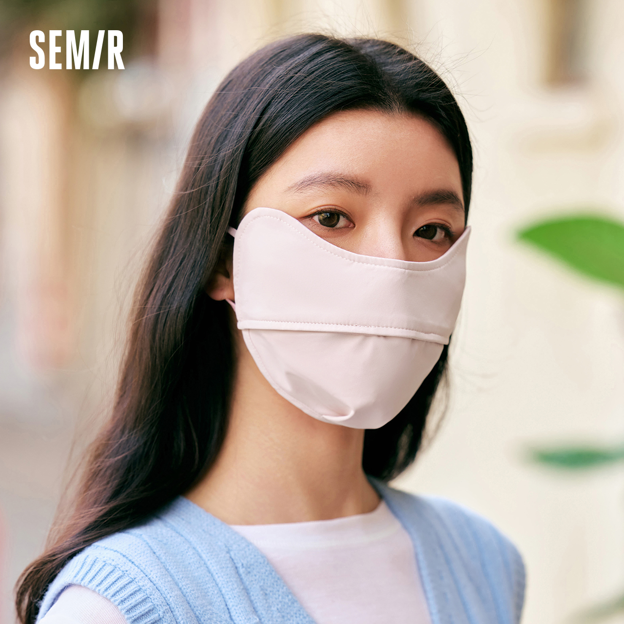 森马防晒口罩男女同款显脸小立体护眼角面罩凉感轻薄透气夏季户外 - 图0