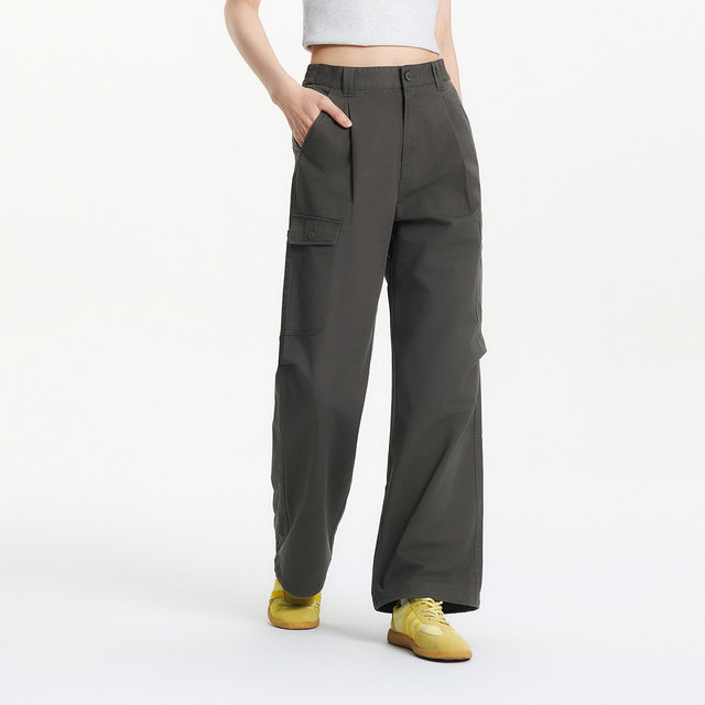 Semir pleated drawstring ຂາກ້ວາງເຮັດວຽກ pants ບາດເຈັບແລະສໍາລັບແມ່ຍິງ