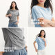ເສື້ອຍືດສັ້ນ Semir raglan collar pleated ສໍາລັບແມ່ຍິງ