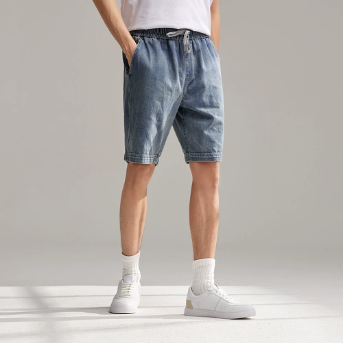 Semir, джинсовые летние штаны, шорты, на шнурках, свободный прямой крой