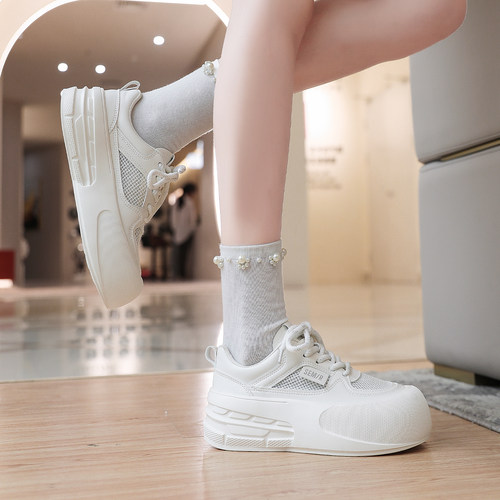 【鞋品合集】Semir女鞋板鞋秋季新款厚底德训鞋百搭小白鞋子-TK - 图2