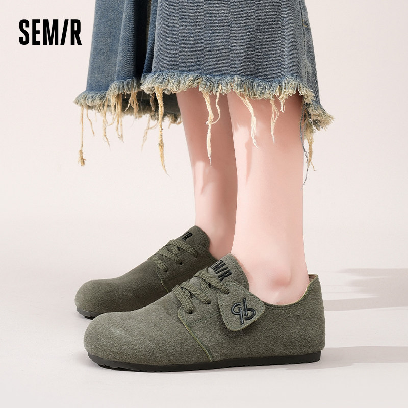 Semir女鞋勃肯鞋2025秋冬新款平底休闲鞋复古百搭外穿女士单鞋子,淘宝优惠券,粉丝福利购,淘宝优惠卷