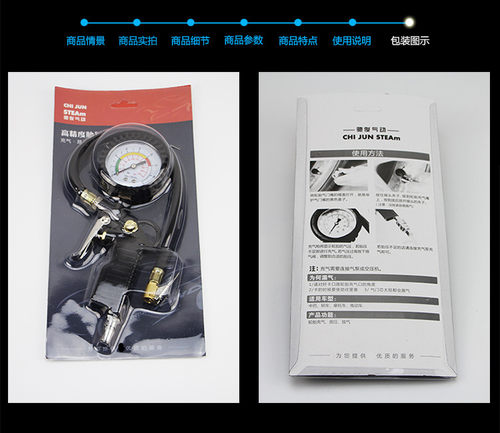 轮胎胎压表测压高精度汽车监测器带充气胎压计数显压力表气压表枪 - 图3