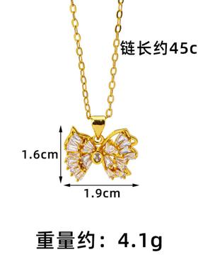 越南沙金镂空蝴蝶结饰品套装