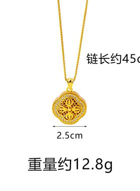 高级感镶钻金刚杵项链女
