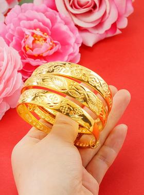 仿24K黄金龙凤推拉手环