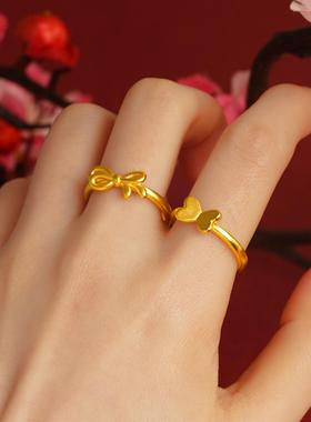 越南沙金复古开口戒指女轻奢