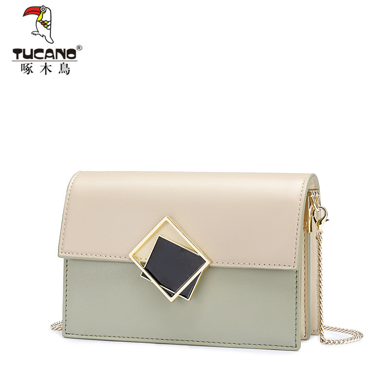 啄木鸟2020新款时尚小方包女链条包 啄木鸟女士包袋