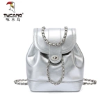 Серебряный рюкзак, модная универсальная высококачественная сумка через плечо