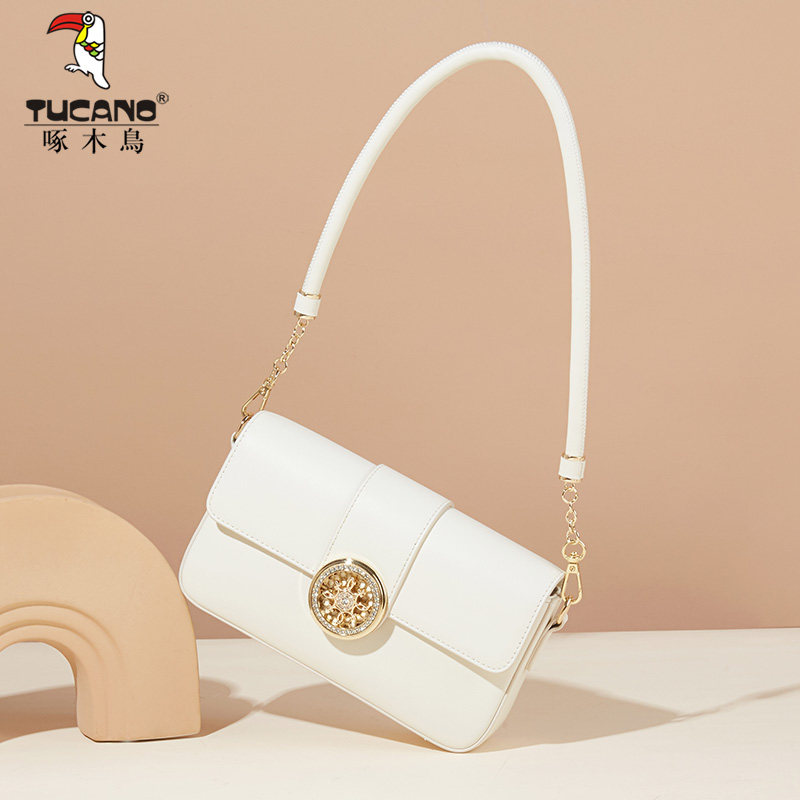 啄木鸟真皮包包女2023新款感斜挎包 啄木鸟女士包袋