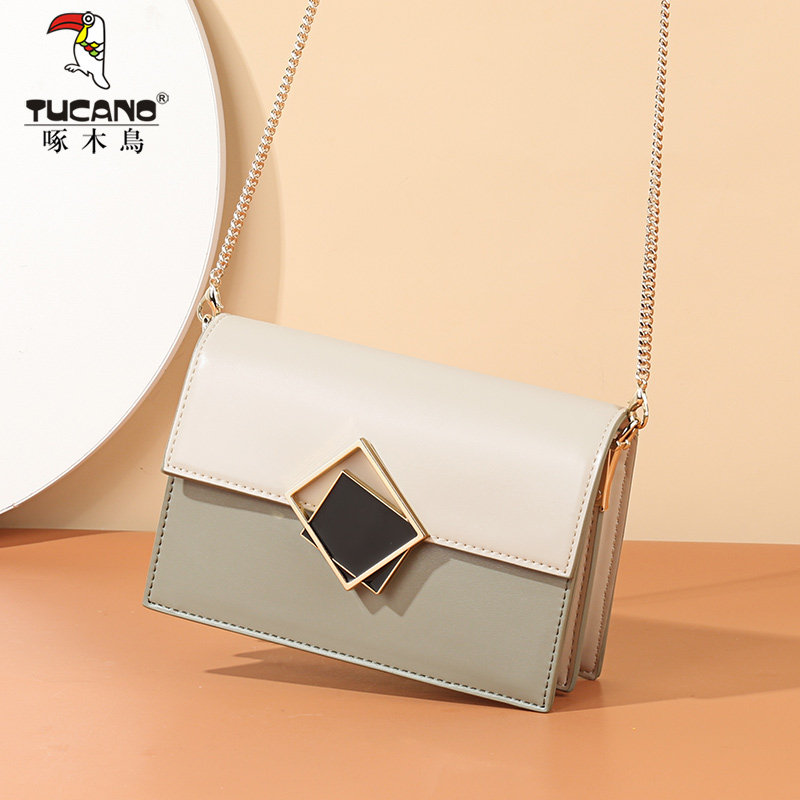 啄木鸟2020新款时尚小方包女链条包 啄木鸟女士包袋