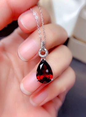 莫桑比克高净度白银玫瑰色吊坠