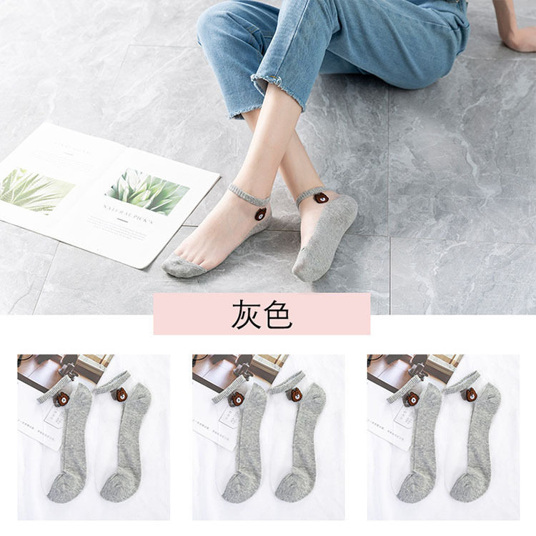 牧顺(服饰)10双装小熊薄款ins棉袜 牧顺短袜/打底袜/丝袜/美腿袜