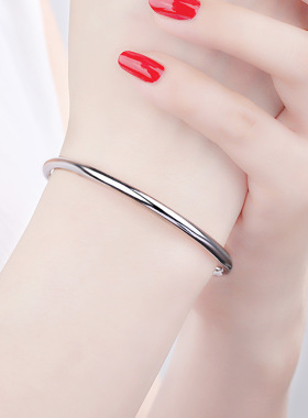 高级感轻奢情侣纯银手镯尚品