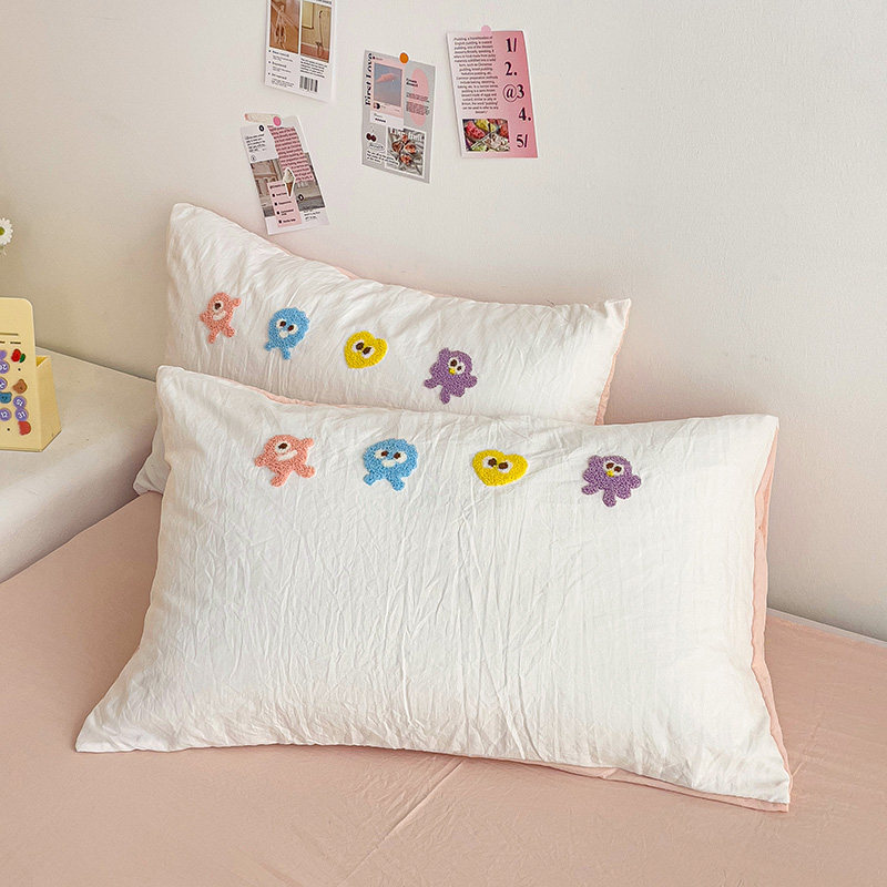 卡通床品四件套水洗棉新款2025床单被套被罩大学生宿舍床上三件套