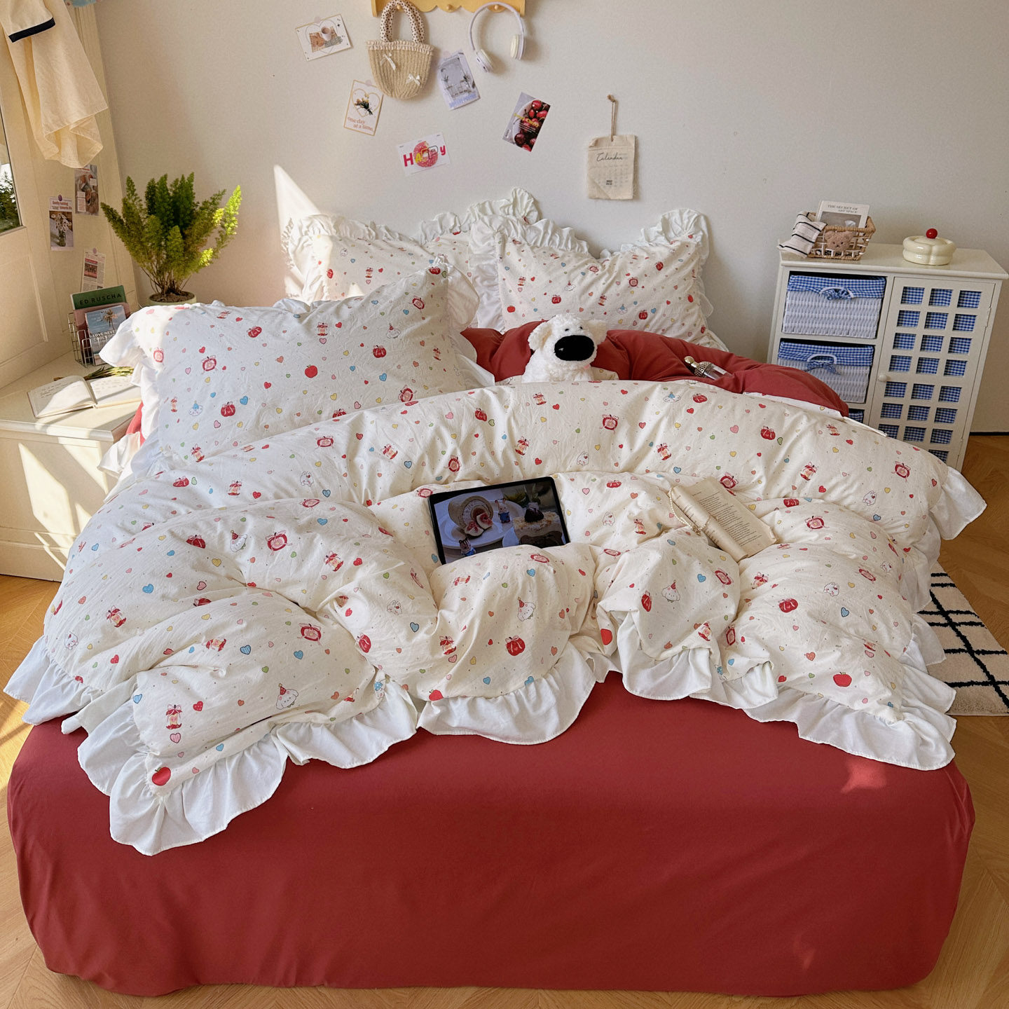 a类纯棉印花四件套全棉床单被套2026新款被罩学生宿舍床上三件套4