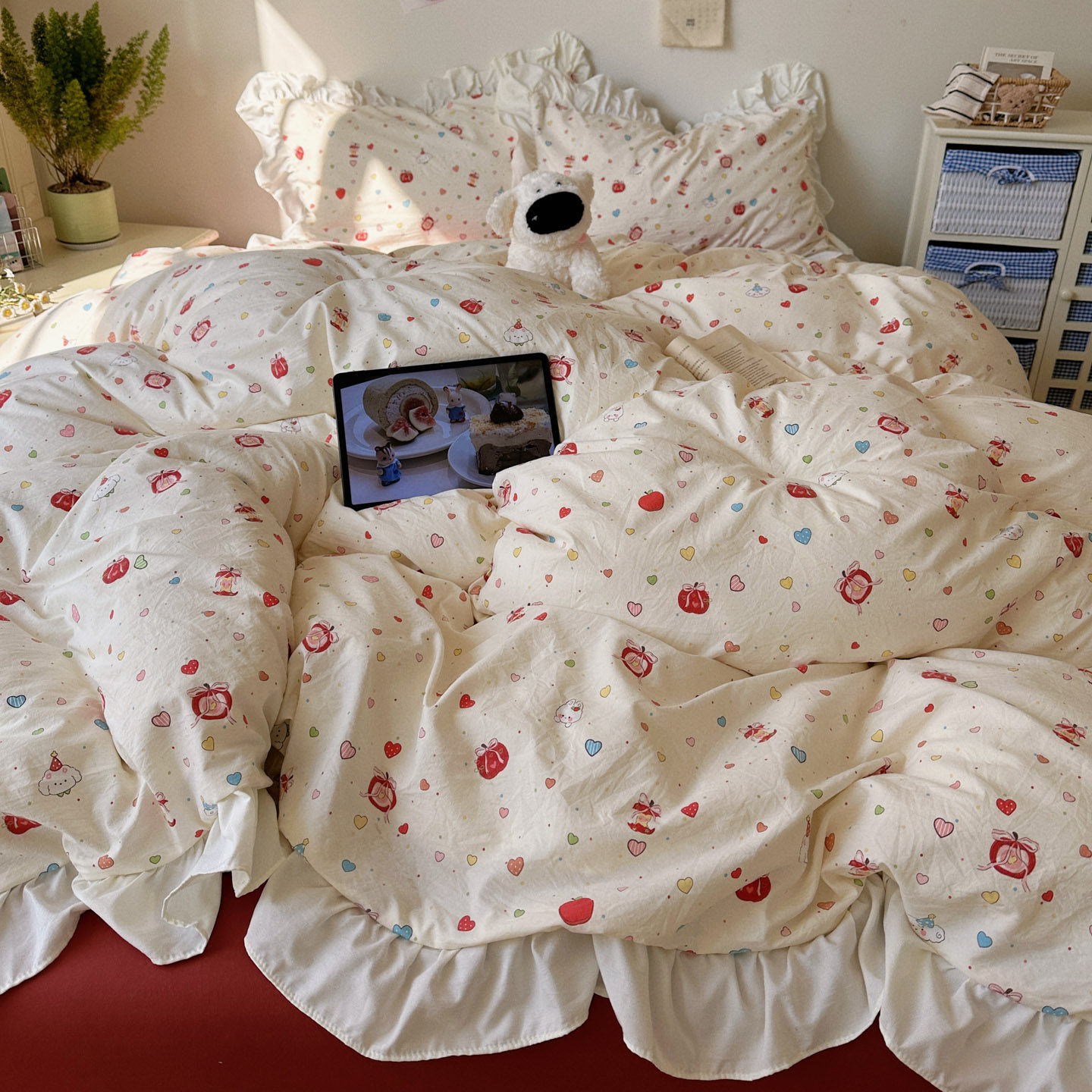 a类纯棉印花四件套全棉床单被套2026新款被罩学生宿舍床上三件套4