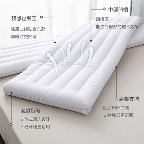 低枕头超薄护颈椎枕头芯单人助睡眠双人纯棉婴儿童矮小扁平软整头 - 图3