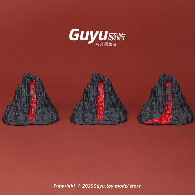 Miniature props for miniature volcano simulation