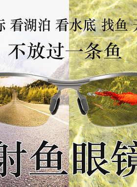 钓鱼神器射鱼眼镜水底找鱼专用户外用品装备偏光太阳镜男变色墨镜