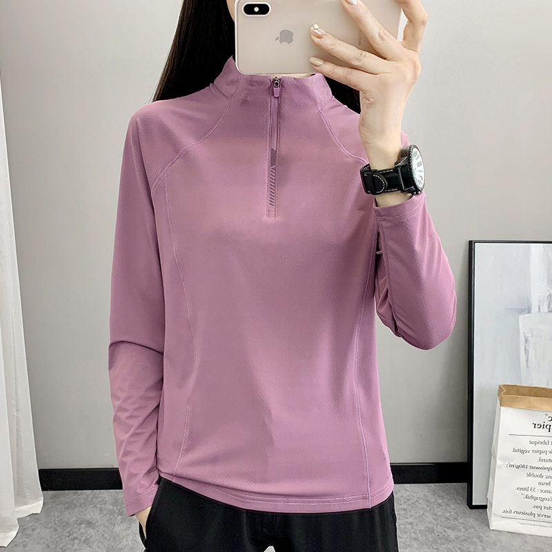 户外春秋速干衣女立领套头上衣透气吸湿排汗登山徒步长袖运动t恤,淘宝优惠券,粉丝福利购,淘宝优惠卷
